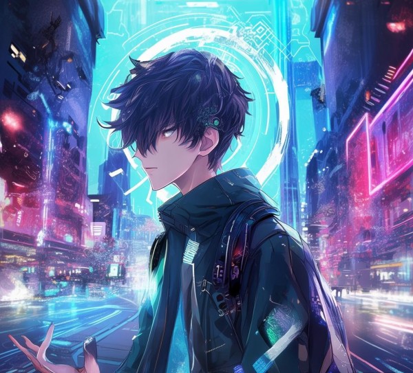 男生二次元科技动态壁纸，科技与动漫的完美碰撞，打造沉浸式屏幕体验